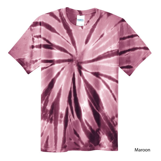 Promotional Mens Tie-Dye Shirts Maroon